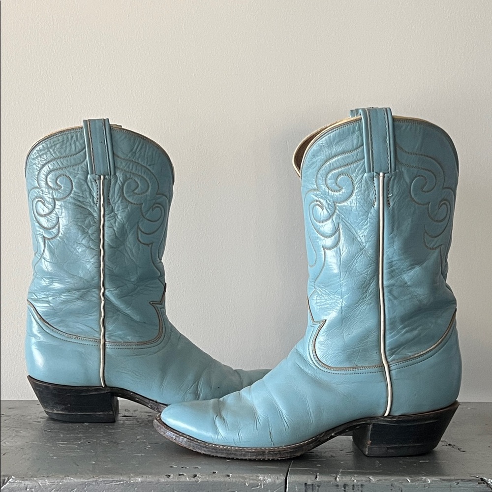 Rare Vintage Blue Cowboy Boots